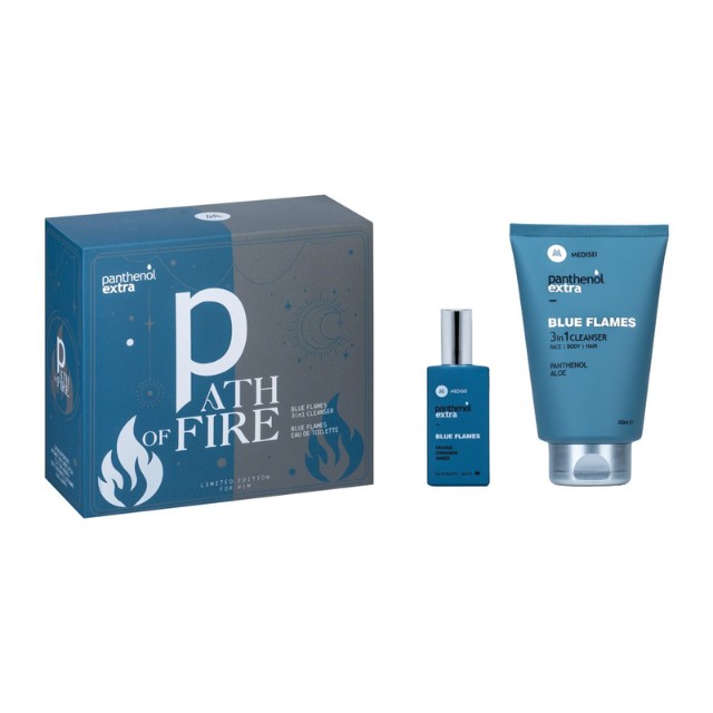 Panthenol Extra Path of Fire Πακέτο Blue Flames Cleanser 3in1 200ml & Eau De Toilette 50ml