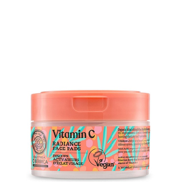 NATURA SIBERICA Oblepikha C-Berrica Vitamin C Radiance Face Pads Δίσκοι Καθαρισμού Προσώπου, 20τμχ