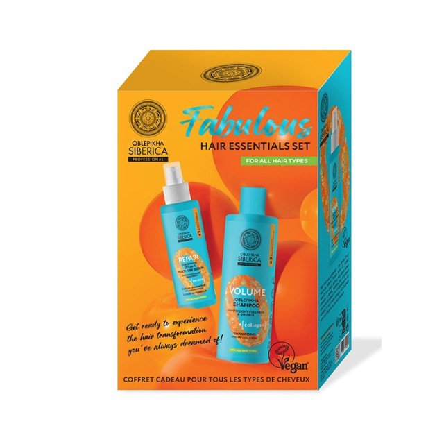 Οblepikha Fabulous Hair Essentials Πακέτο Repair 20-in-1 Multi-Use Ορός Μαλλιών 200ml & Volume Shampoo 400ml