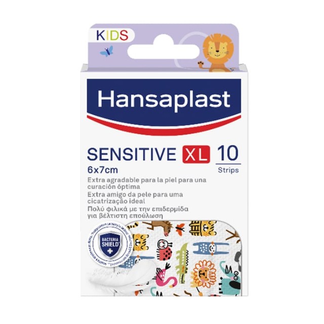 Hansaplast Sensitive Xl Αυτοκόλλητα Επιθέματα για Παιδιά 6x7 10τμχ