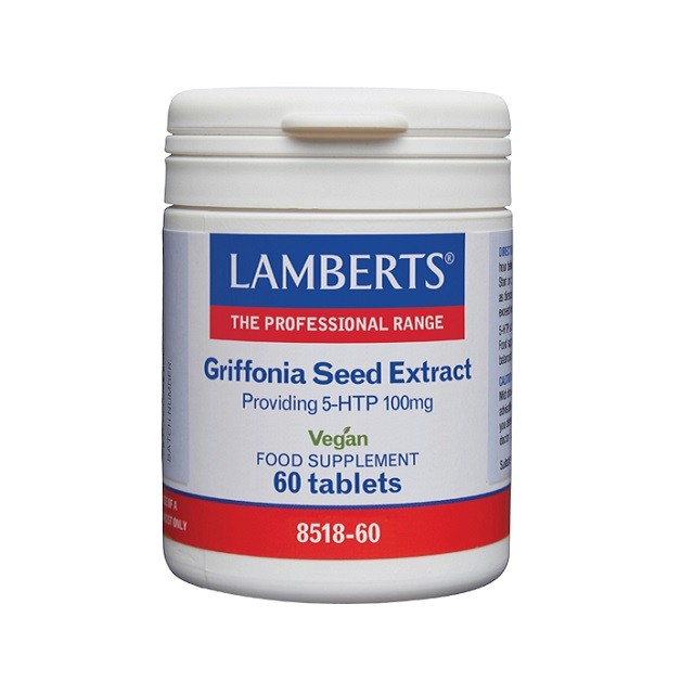 Lamberts Griffonia Seed Extract 100mg Συμπλήρωμα Διατροφής Για Την Ρύθμιση Της Σεροτονίνης, 60 Ταμπλέτες (8518-60)