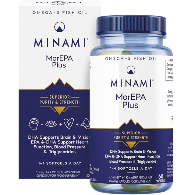 Minami MorEPA Plus Omega-3 Fish Oil Συμπλήρωμα Διατροφής, 60 μαλακές κάψουλες