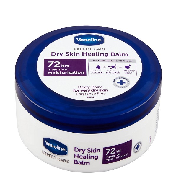 VASELINE Expert Care Dry Skin Healing Balm 72h Moisturisation Για Επανόρθωση Της Πολύ Ξηρής Επιδερμίδας, 250ml