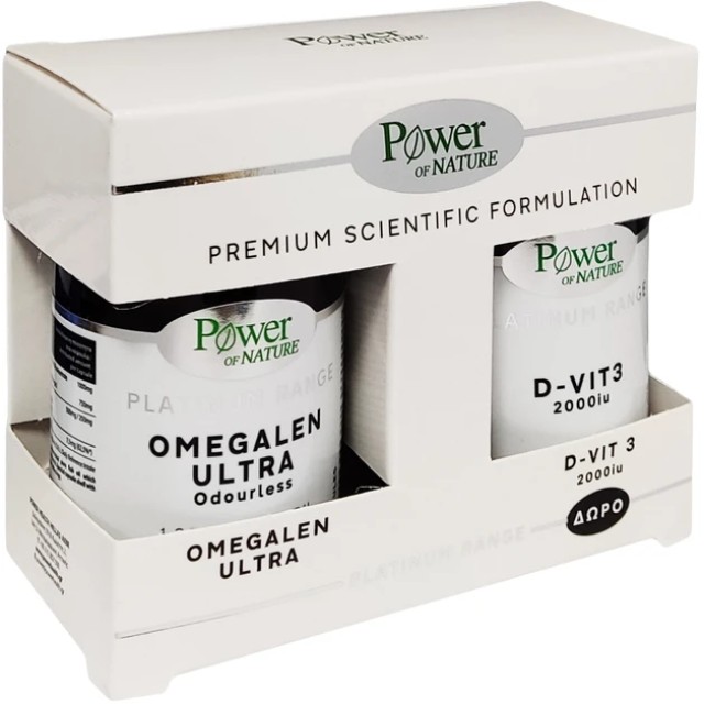 Power of Nature Platinum Range Omegalen Ultra 1000mg 30caps & Δώρο Vitamin D-Vit3 2000iu Vitamin D3 20tabs