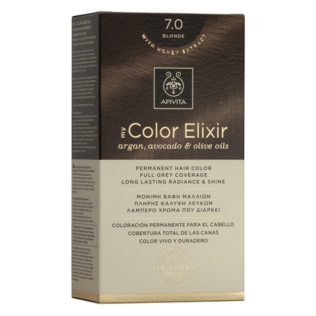 APIVITA My Color Elixir  Νο 7.0  Βαφή Μαλλιών Μόνιμη Φυσικό Ξανθό