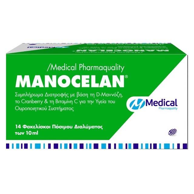 Medical Pharmaquality Manocelan Συμπλήρωμα Διατροφής Για Την Υγεία Του Ουροποιητικού Συστήματος, 14 Φακελίσκοι