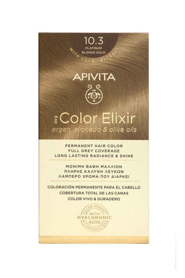 APIVITA My Color Elixir Νο 10.3 Βαφή Μαλλιών Μόνιμη Κατάξανθο Μελί