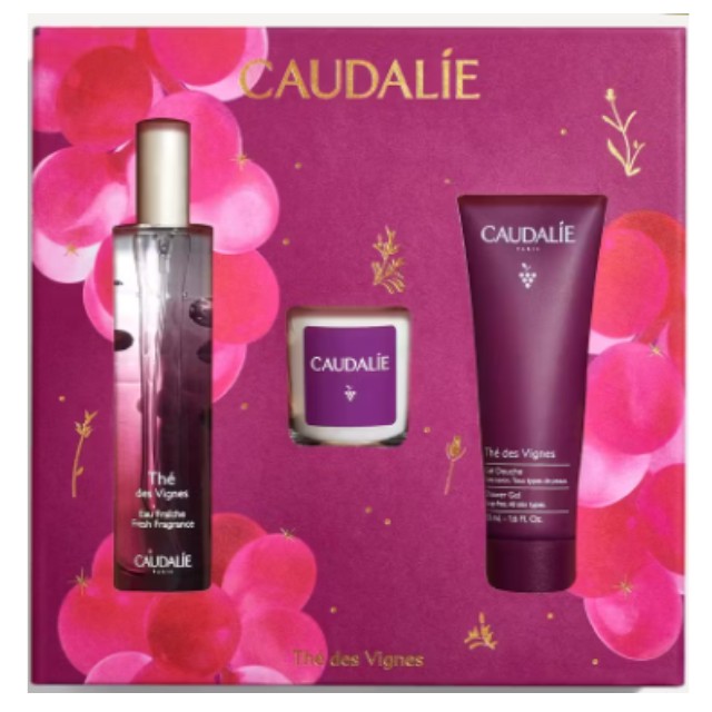 Caudalie The des Vignes Πακέτο Fresh Fragrance 50ml & Shower Gel 50ml & Body Lotion 50ml & Scented Candle 35g