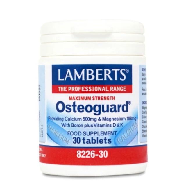 Lamberts Osteoguard Φόρμουλα Για Υγειή Οστά 30 Ταμπλέτες 8226-30