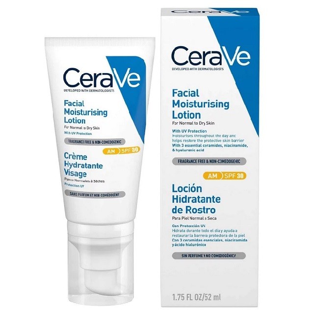 Cerave Facial Moisturising Lotion SPF30 Ενυδατική Λοσιόν Προσώπου Με Αντηλιακή Προστασία, 52ml