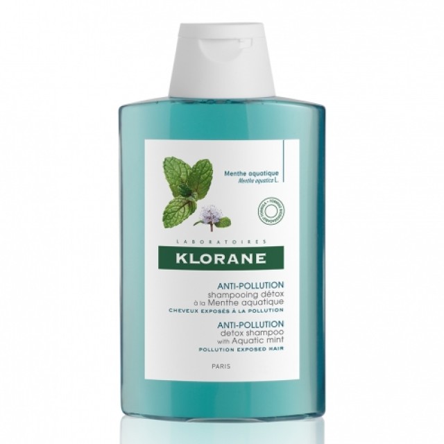 KLORANE Aquatic Mint Shampoo, Σαμπουάν με Υδάτινη Μέντα για Αποτοξίνωση & Προστασία από τη Ρύπανση, 200ml