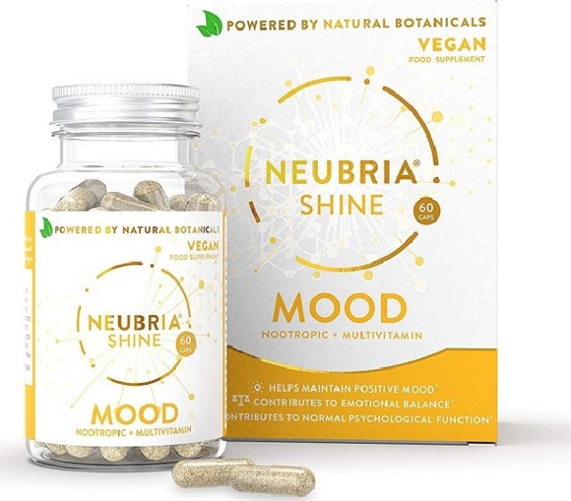NEUBRIA Shine Mood Supplement, Συμπλήρωμα Διατροφής για την Διατήρηση της Θετικής Διάθεσης & της Συναισθηματικής Ισορροπίας 60 κάψουλες