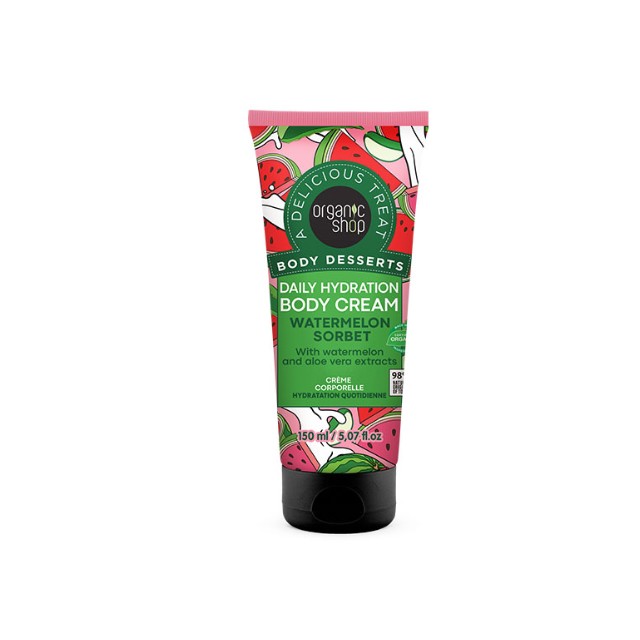 Natura Siberica Organic Shop Body Desserts Daily Hydration Watermelon Sorbet Κρέμα Σώματος 150ml