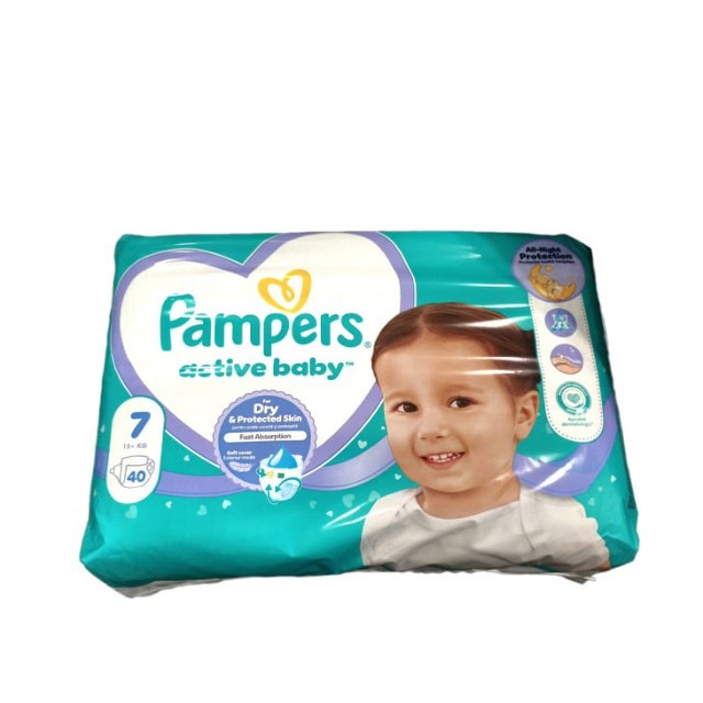 Pampers Active Baby Maxi Pack No7 (15+kg) 40τμχ