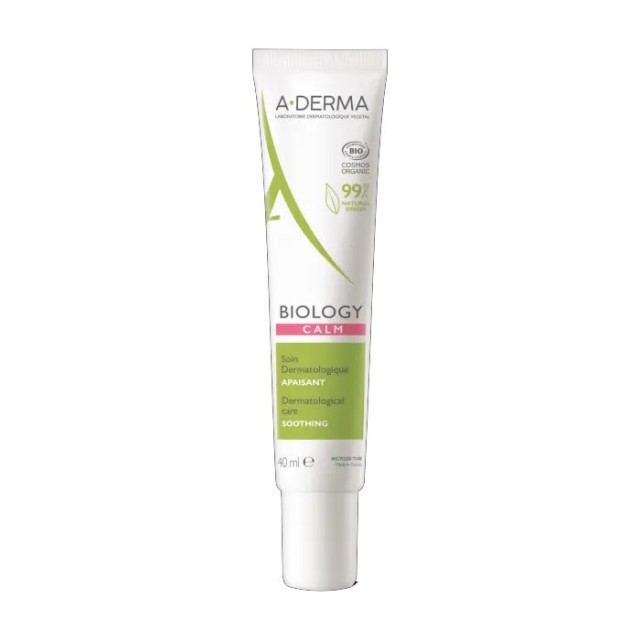 A-DERMA Biology Calm Soin Apaisant Soothing Cream Δερματολογική Καταπραϋντική Φροντίδα Για Το Αντιδραστικό Δέρμα, 40ml