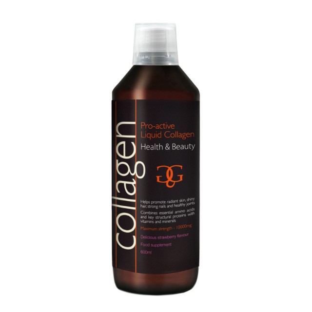Collagen Pro-Active Liquid Strawberry Πόσιμο Κολλαγόνο με Γεύση Φράουλα 600ml