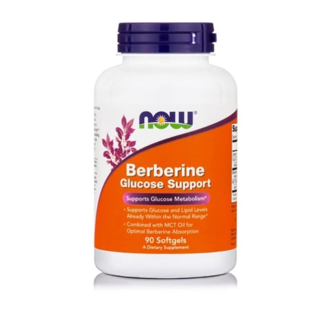 Now Foods Berberine Glucose Support, Συμπλήρωμα Διατροφής Για Διαβητικούς, 90 softgels