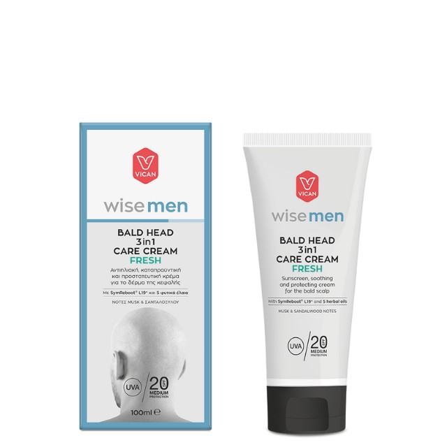 Vican Wise Men Bald Head 3in1 Care Cream Fresh 100ml
