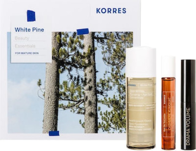 KORRES White Pine Λευκή Πεύκη Πακέτο Ορός Προσώπου Για Ώριμες Επιδερμίδες, 30ml & Δώρο Volcanic Minerals Μάσκαρα, 4ml + Cashmere Kumquat Άρωμα Eau De Toilette, 10ml