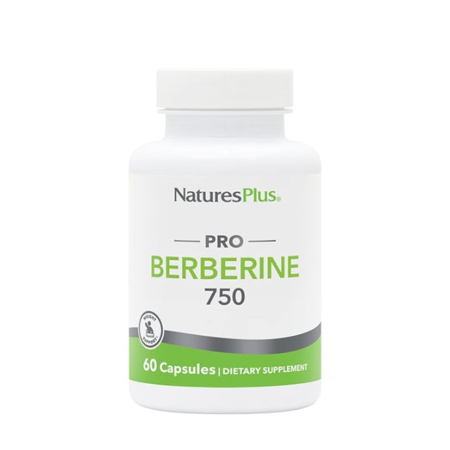 Natures Plus Pro Berberine 750mg Συμβάλει στην Ρύθμιση της Γλυκόζης 60 Ταμπλέτες