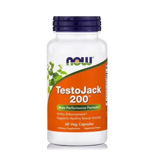 Now Foods Testojack 200, Συμπλήρωμα Διατροφής Για Την Αύξηση Της Φυσικής Τεστοστερόνης & Της Ενέργειας, 200mg, 60veg.caps
