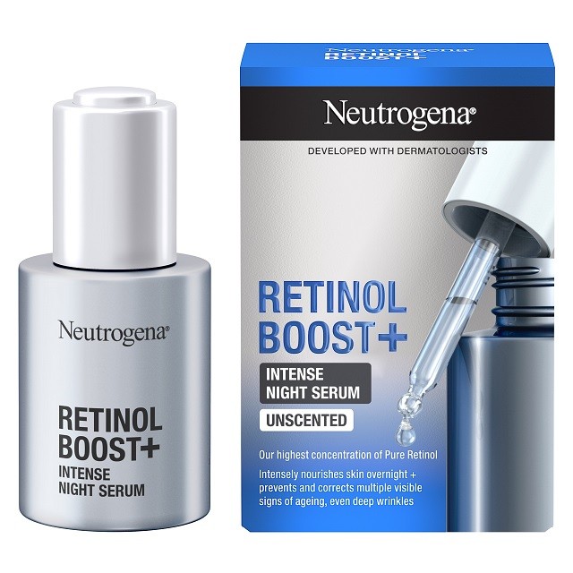 Neutrogena Retinol Boost Intense Night Serum Αντιγηραντικός Ορός Νυκτός, 30ml