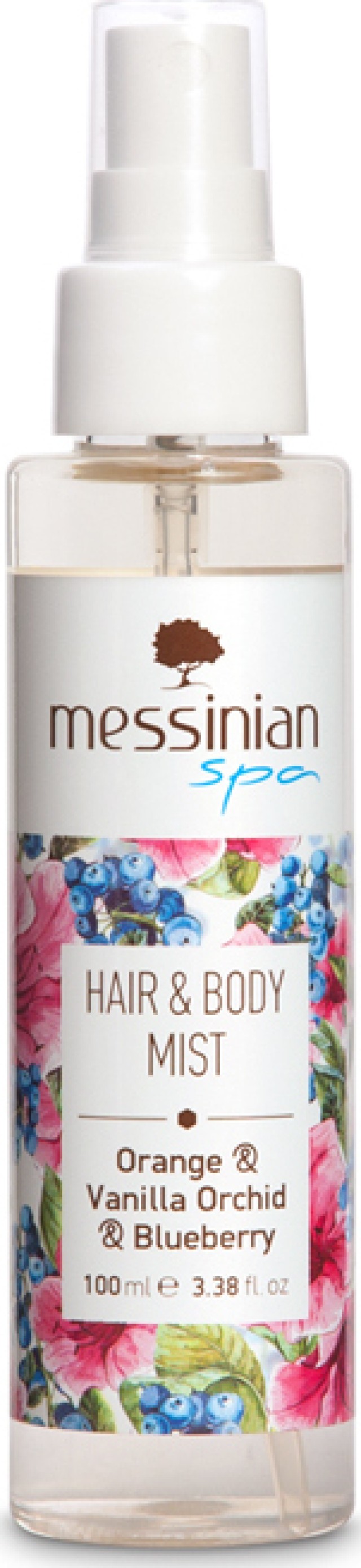 Messinian Spa Hair & Body Mist Orange & Vanilla Orchid & Blueberry Αρωματικό Σπρέι για Μαλλιά & Σώμα 100ml