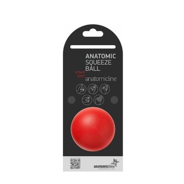 AnatomicLine Squeeze Ball Μπαλάκι Άσκησης Χειρός 6104/R Soft Κόκκινο 1τμχ