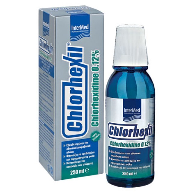 Intermed Chlorhexil 0.12% Mouthwash Στοματικό Διάλυμα Για Την Ουλίτιδα Κατά Της Πλάκας Και Της Κακοσμίας, 250 ml