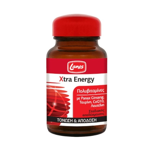 Lanes Xtra Energy Πολυβιταμίνες για Ενέργεια Τόνωση και Πνευματική Διαύγεια 30tabs