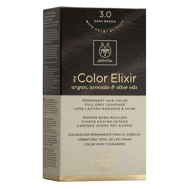 APIVITA My Color Elixir Νο 3.0 Βαφή Μαλλιών Μόνιμη Καστανό Σκούρο