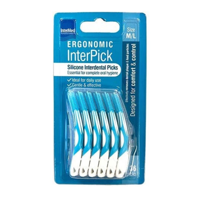 Intermed Μεσοδόντια Βουρτσάκια Ergomomic InterPick M/L Μπλε 36τμχ