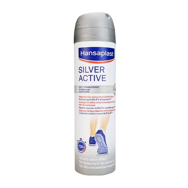Hansaplast Silver Active Αντιδρωτικό Spray Ποδιών 150ml