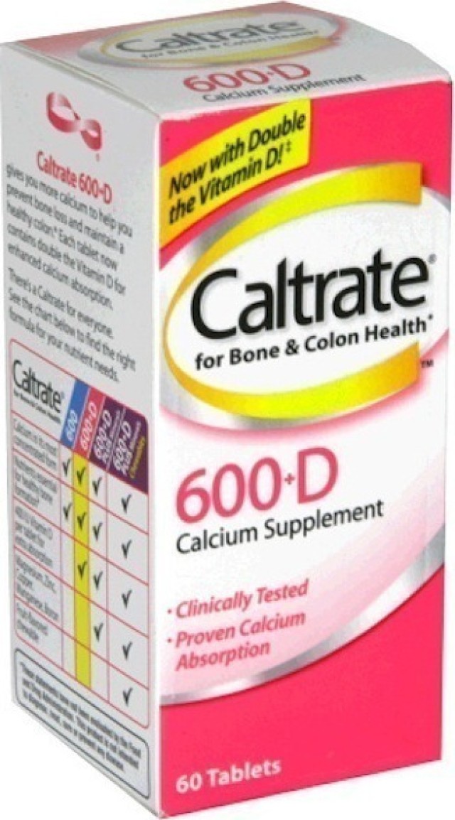 Caltrate 600+D Συμπλήρωμα Ασβεστίου με Βιταμίνη D, 60tabs