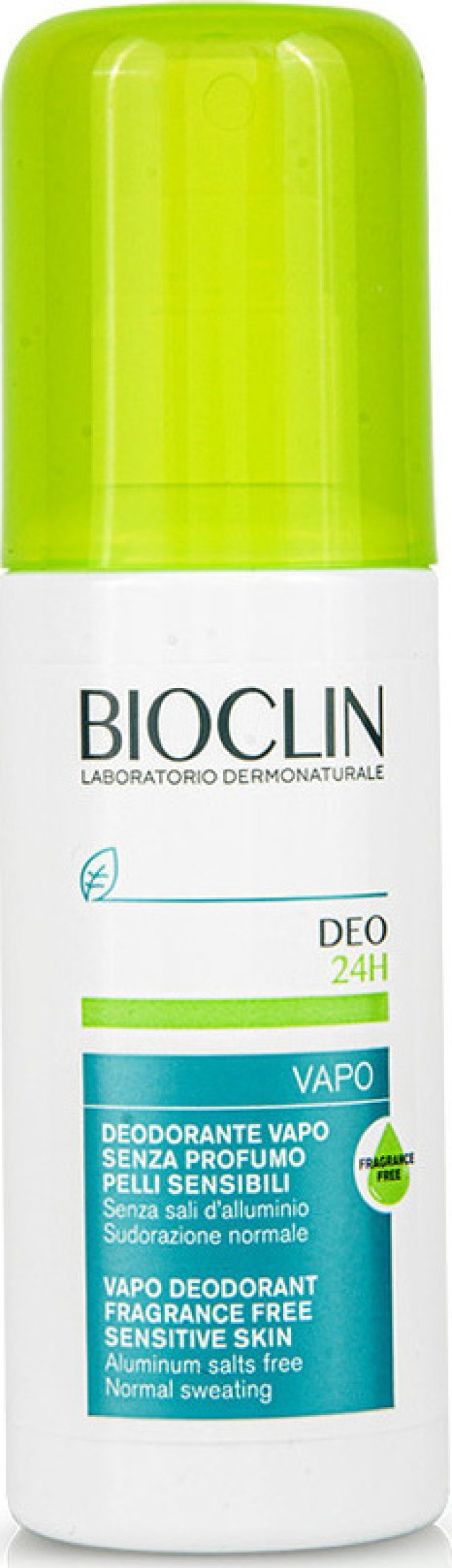 BIOCLIN Deo 24H Vapo Spray Fragrance Free Αποσμητικό Spray για Κανονική Εφίδρωση 100ml