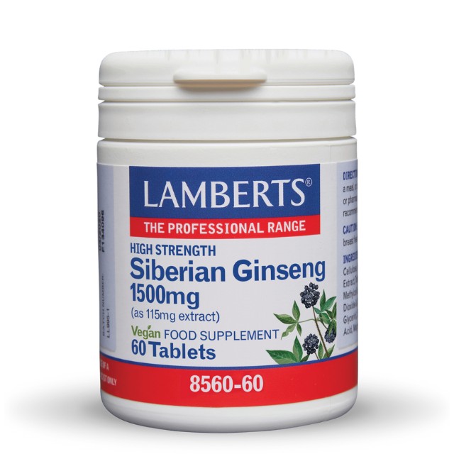 Lamberts Siberian Ginseng 1500 mg 60 Ταμπλέτες 8560-60