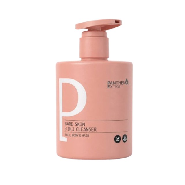 Panthenol Extra Bare Skin 3in1 Cleanser Αφρόλουτρο & Σαμπουάν 500ml