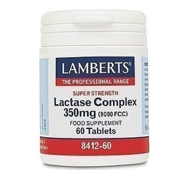 Lamberts Lactase Complex 350mg Συμπλήρωμα Φυσικής Λακτάσης, 60 tabs 8412-60