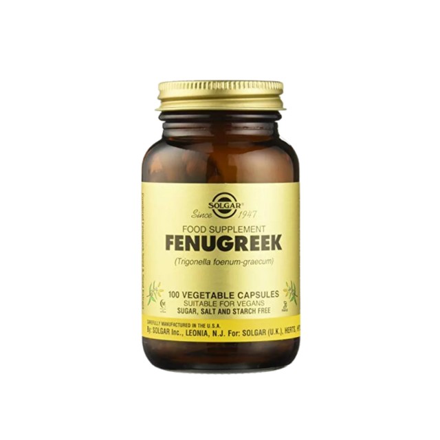 Solgar Fenugreek, Συμπλήρωμα Διατροφής για την Χοληστερίνη & το Σάκχαρο του Αίματος, 100 caps