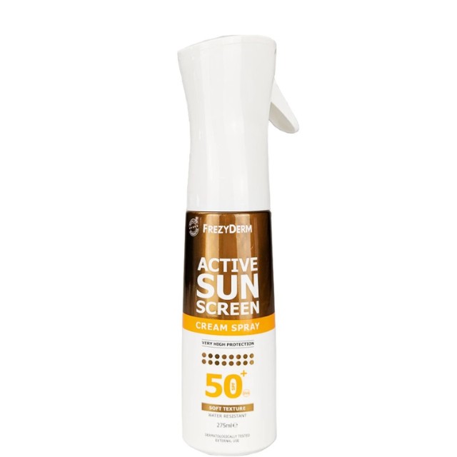 Frezyderm Active Sun Screen SPF50+ Αντηλιακό Spray Σώματος για Μαύρισμα 275ml