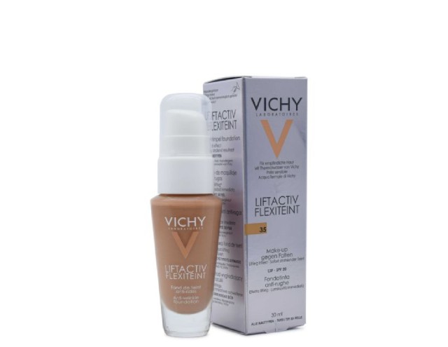 VICHY Liftactiv Flexilift Teint Make Up No 35 Sand Αντιρυτιδικό Make-Up Για Άμεσο Αποτέλεσμα Lifting & Λάμψης Με SPF20, 30ml
