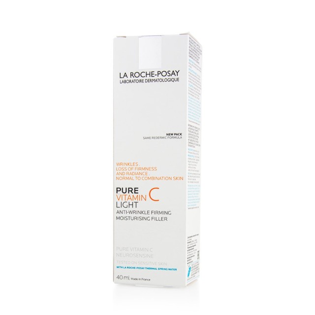 La Roche Posay Redermic Pure Vitamin C Light Anti Wrinkle Firming Moisturising Filler Αντιγηραντική & Αντιρυτιδική Κρέμα για Κανονικές / Μικτές Επιδερμίδες, 40ml