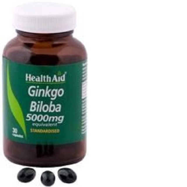 HEALTH AID Gingko Biloba 5000mg Φυσικό Τονωτικό του Κυκλοφορικού 30caps
