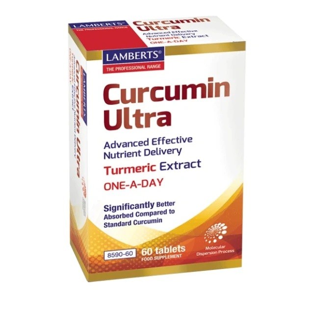 Lamberts Curcumin Ultra, Κουρκουμίνη με Αντιφλεφμονώδη Δράση για τις Αρθρώσεις, 60 ταμπλέτες 8590-60