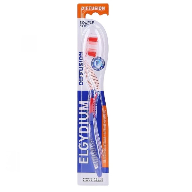Elgydium Diffusion Medium Οδοντόβουρτσα Κόκκινη 1τμχ