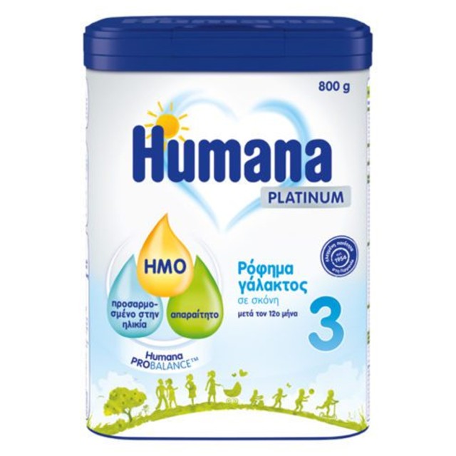 HUMANA Platinum 3 Ρόφημα Γάλακτος σε Σκόνη 12m+, 800gr