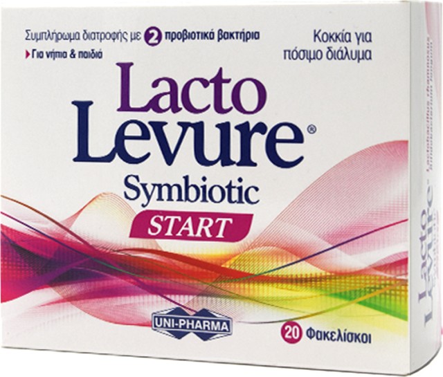 UniPharma Lacto Levure Symbiotic Start, Συμπλήρωμα Προβιοτικών Για Παιδιά,  20 Φακελίσκοι
