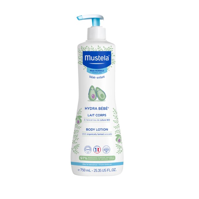 Mustela Hydra Bebe Body Lotion Κρέμα Ενυδάτωσης Σώματος με Βιολογικό Αβοκάντο 750ml