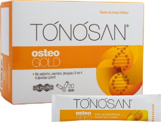 UniPharma Tonosan Osteogold Συμπλήρωμα για την Υγεία των Οστών,20 φακελίσκοι