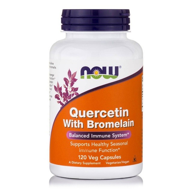 Now Foods Quercetin With Bromelain Συμπλήρωμα Διατροφής Που Υποστηρίζει Το Ανοσοποιητικό Σύστημα, 120 Φυτικές Κάψουλες